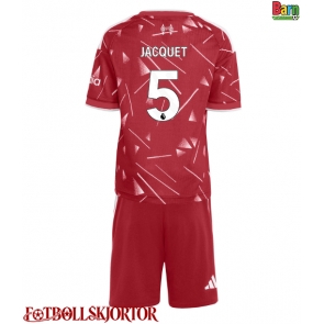 Liverpool Jeremy Jacquet #5 Hemmakläder Barn 2026-27 Kortärmad (+ Korta byxor)